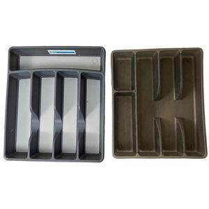 Set of 2 silverware holders